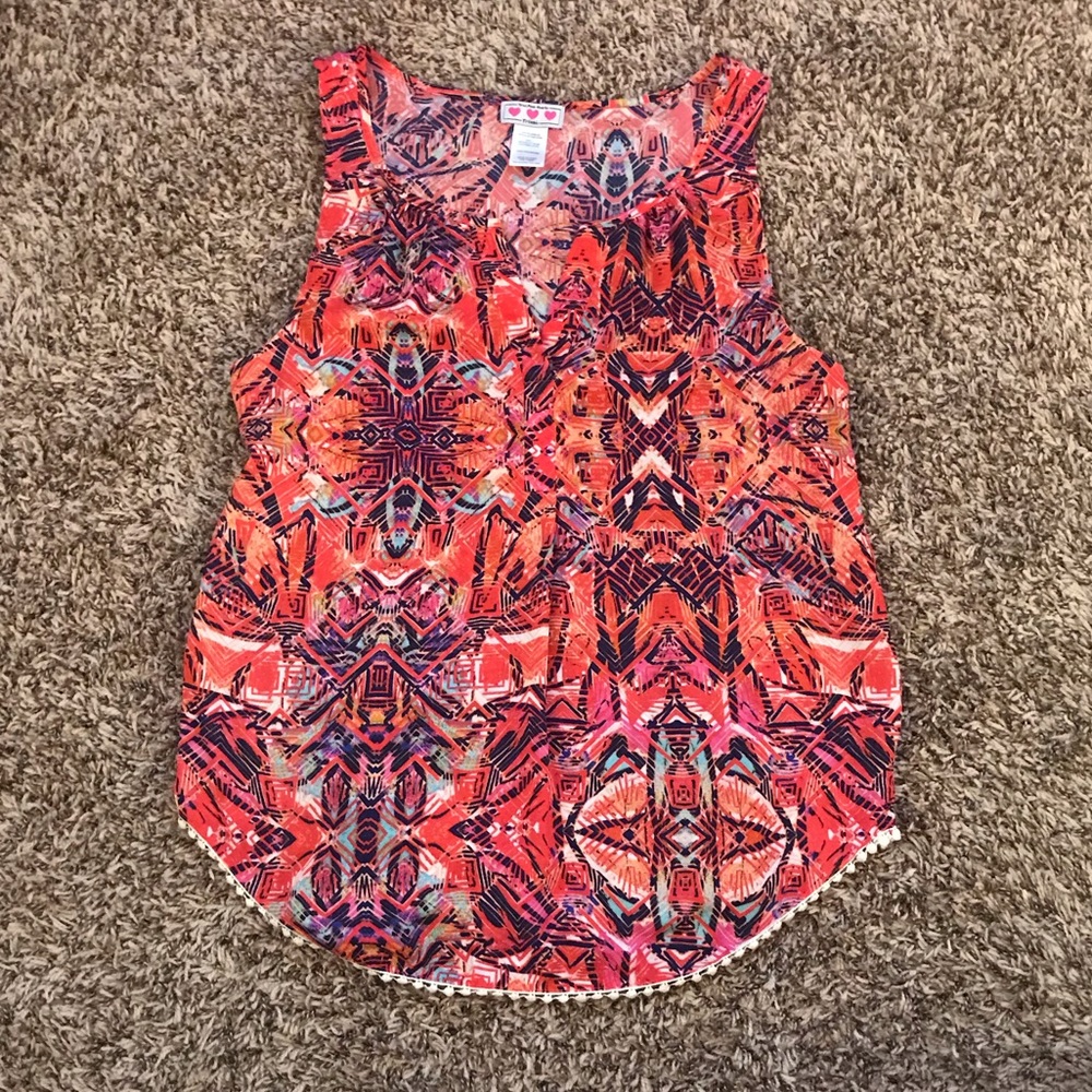 Geometric Tank Top Blouse.